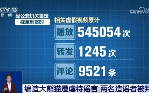 央视打击“造谣熊猫受虐圈 20 万”谣言获利者获刑还国宝清白