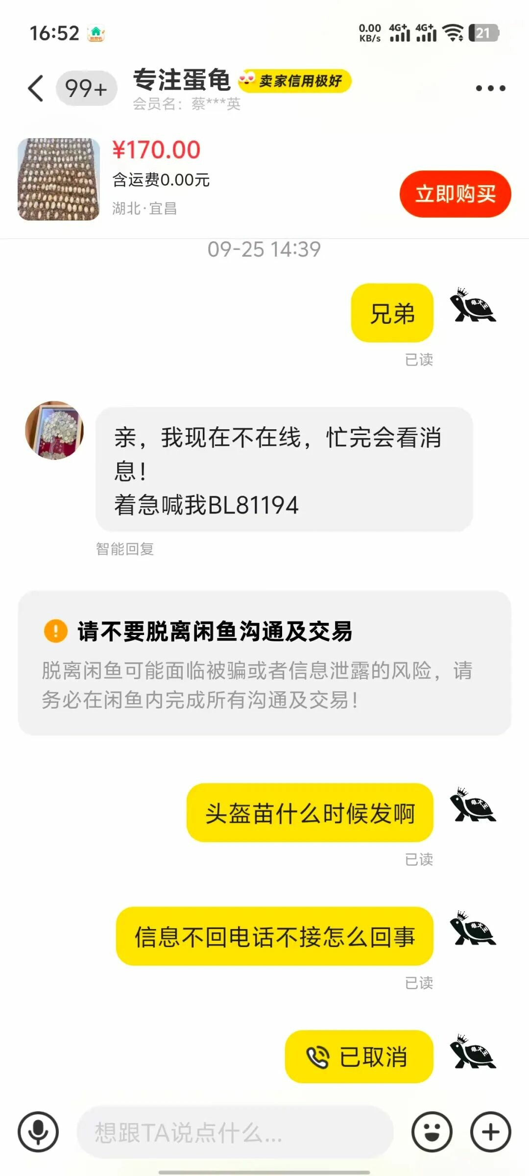 龟友联盟 2025.10.6——七月订头盔苗被骗 17000 元，龟友自述全过程